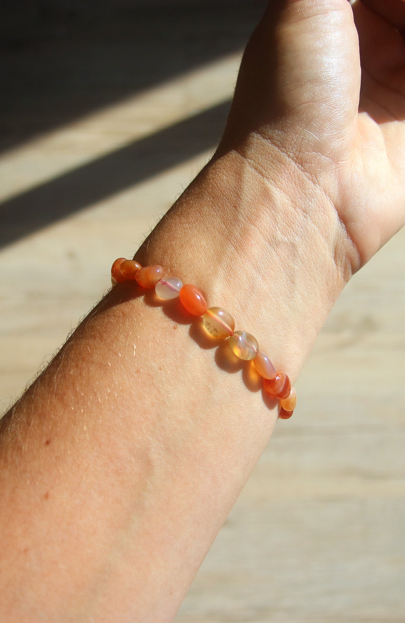 Carnelian 6-8mm Nugget Bracelet 463